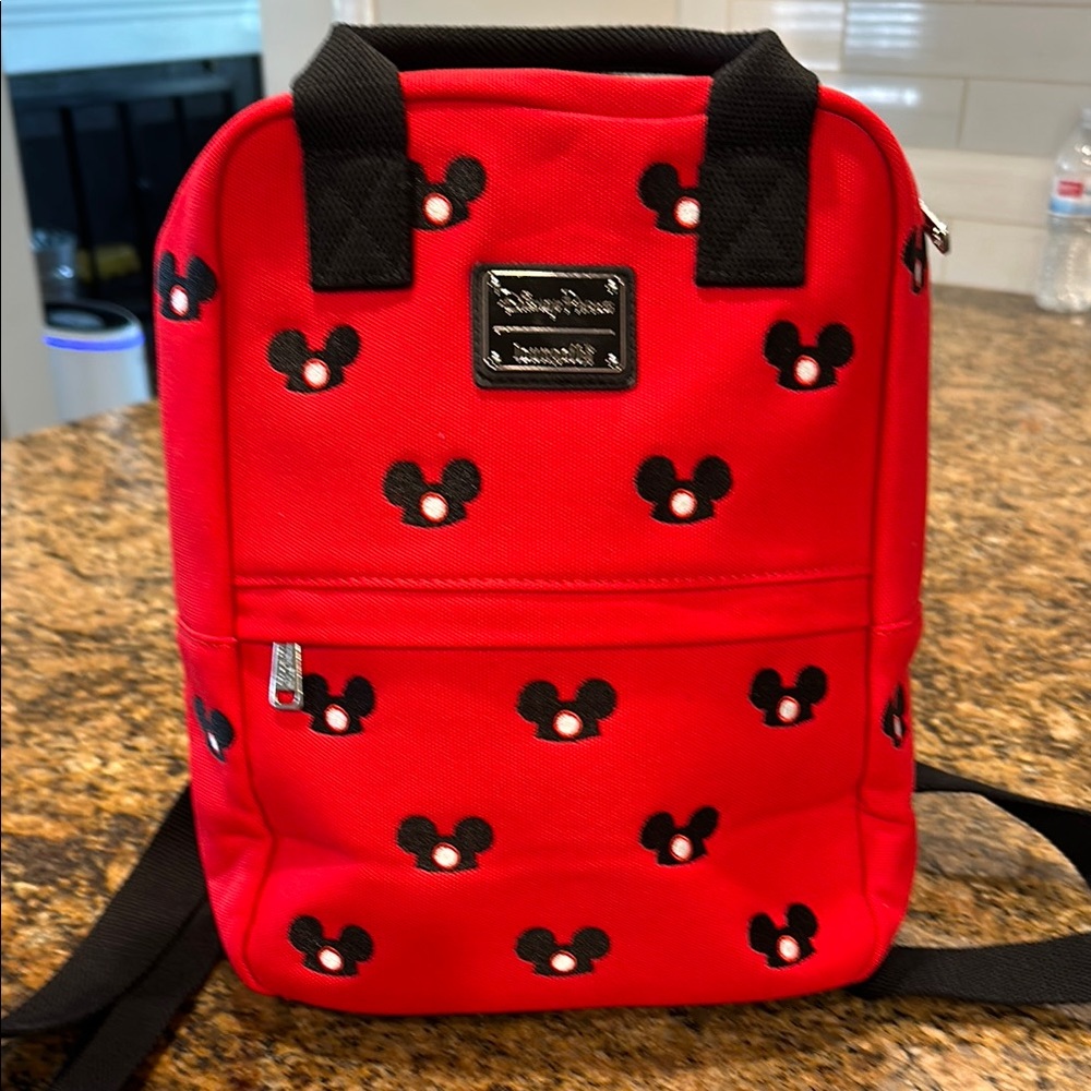 Loungefly Red and Black Polka Dot Mini Backpack